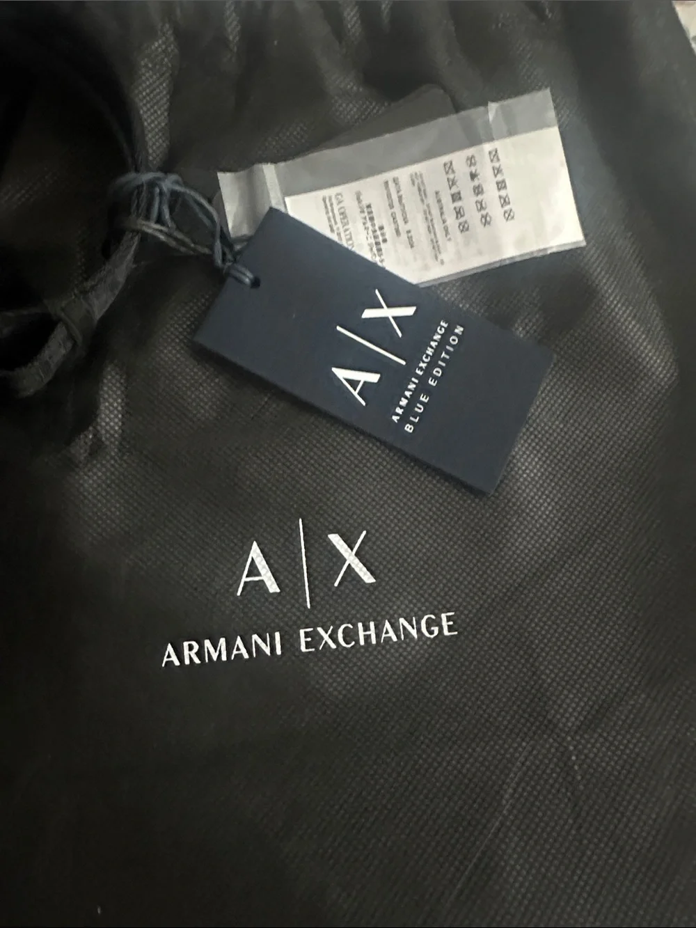 Armani Exchange Black Nylon Messenger Crossbody Bag